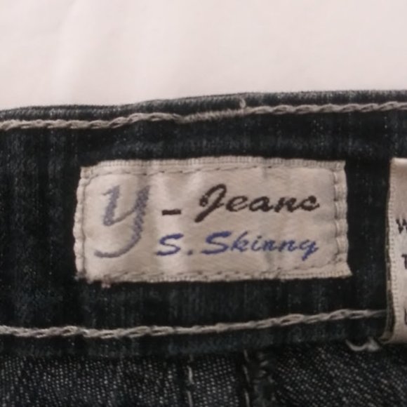 Y-Jeans women's size 15 (juniors) S. Skinny dark blue jeans - Picture 10 of 14